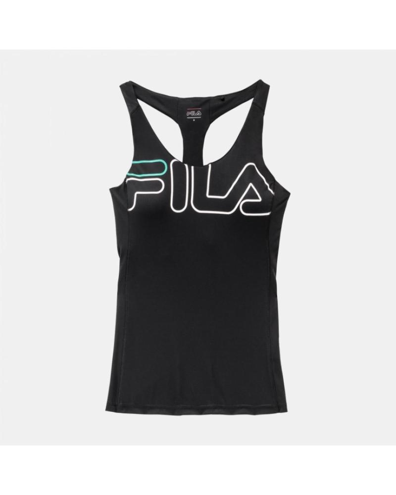 CAMISETA DE TIRANTES FILA CON LOGO PARA MUJER NEGRA NEGRO