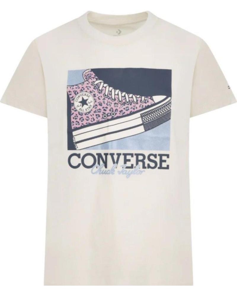 CAMISETA CONVERSE FLORAL LEOPARD SNEAKER 4CG166 BEIGE