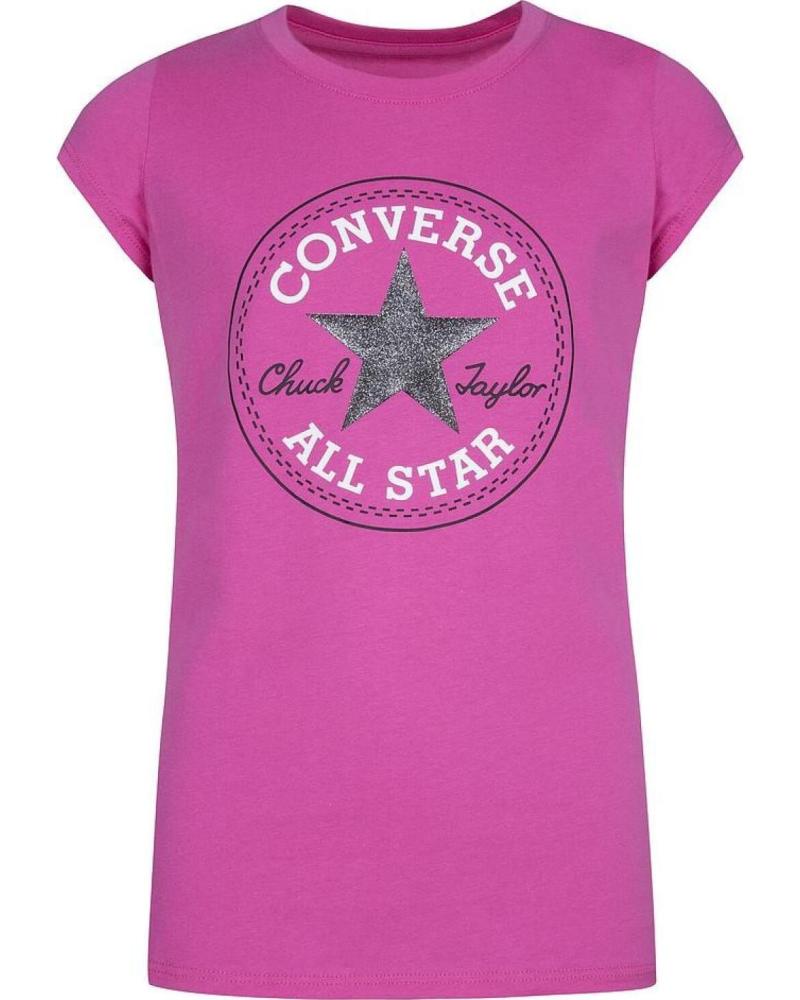 CAMISETA CONVERSE CHUCK PATCH TEE NIÑA 468992 A3J ROSA ROSA