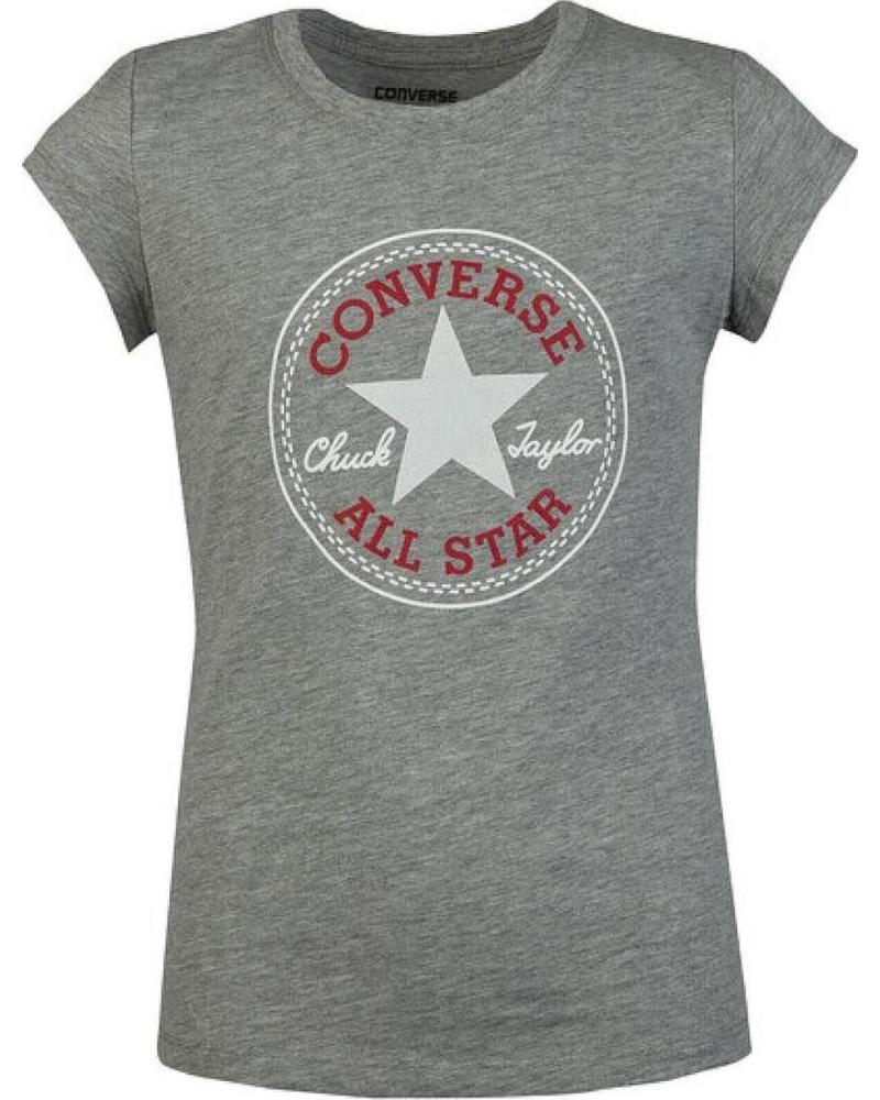 CAMISETA CONVERSE CHUCK PATCH TEE NIÑA 468992-042 GRIS GRIS