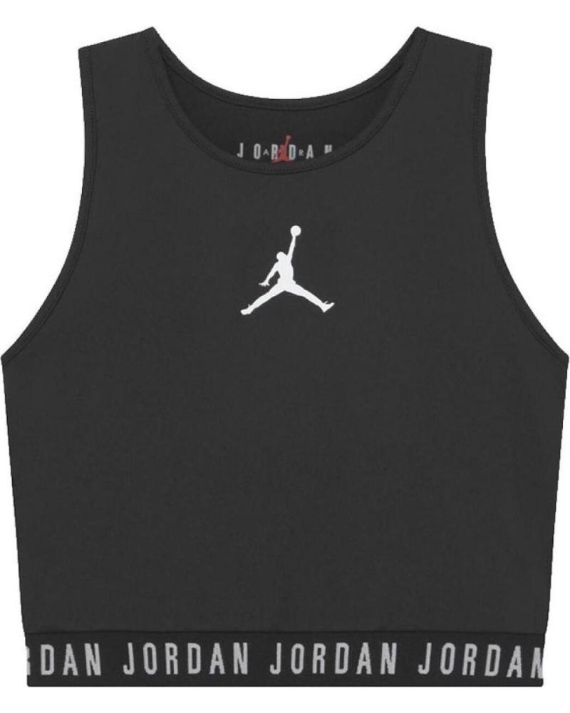 NIKE CAMISETA JORDAN ESSENTIALS ACTIVE NIÑA 45A855 NEGRO