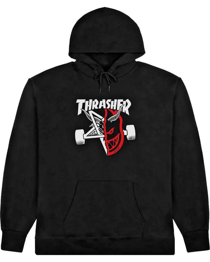 SUDADERA THRASHER X SPITFIRE THRASH BURN HOOD NEGRA NAN