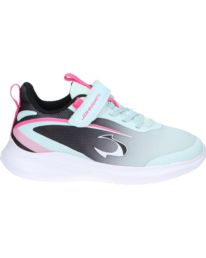 ZAPATILLAS CASUAL NIÑO JOHN SMITH RIBUN VELCRO VERDE AGUA-NEGRO-FUCSIA AZUL CELESTE