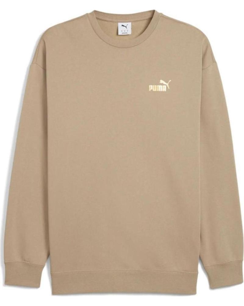SUDADERA PUMA MAXIMAL METAL 634456-01 PARA HOMBRE BEIGE