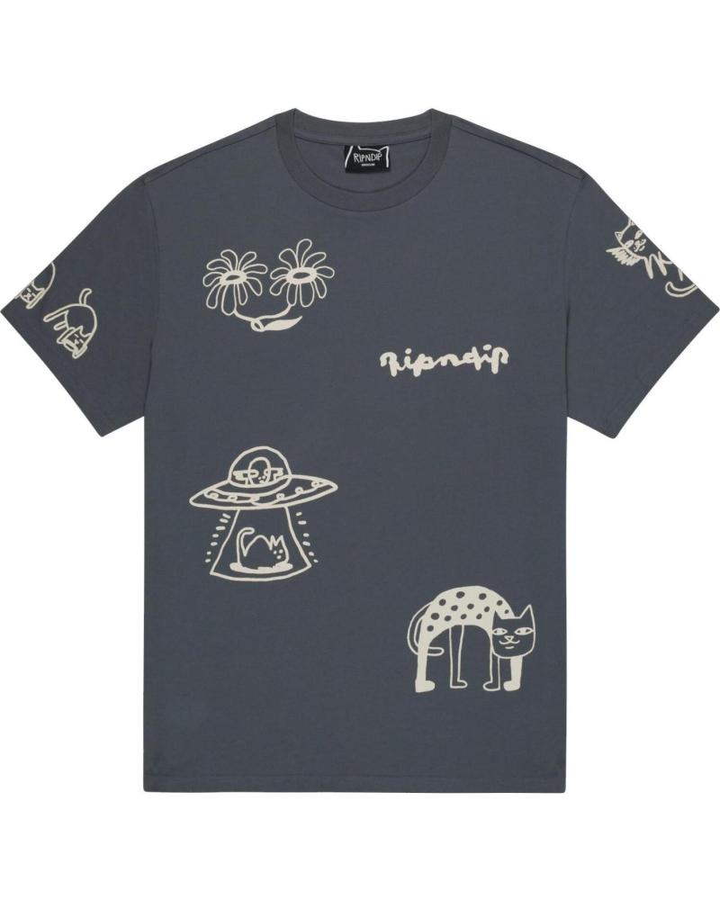 CAMISETA RIPNDIP BLONDED TEE GRIS CHARCOAL NAN