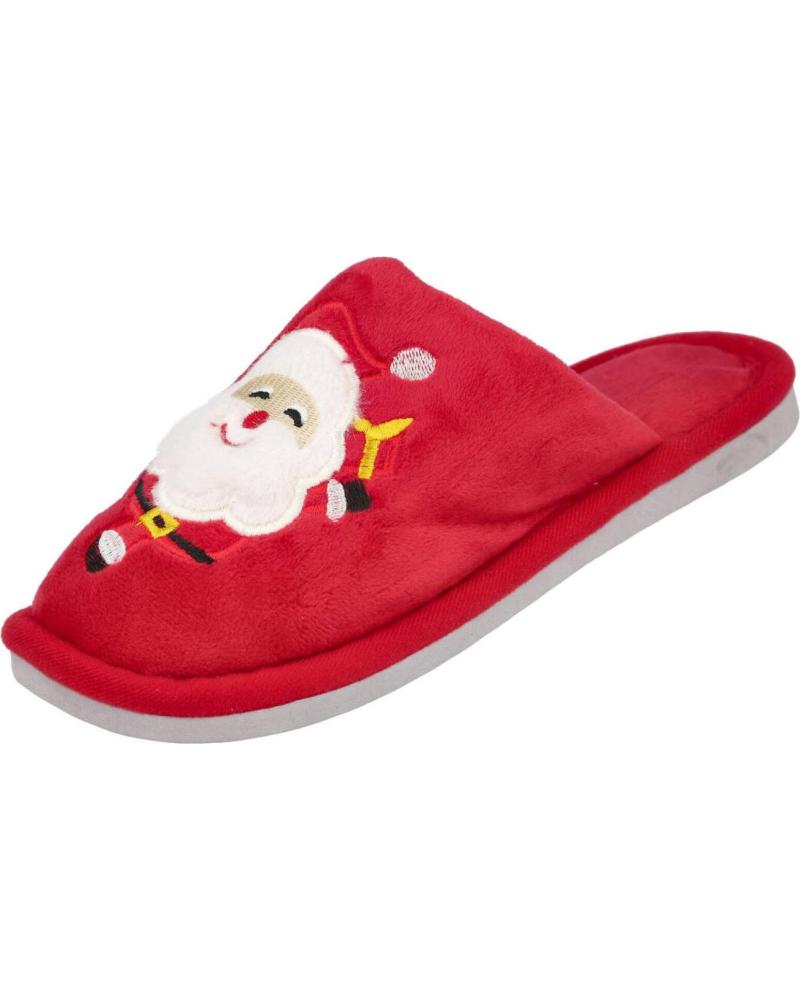 BUBBLE BOBBLE 8700-22 ZAPATILLAS DE CASA MUJER CON DIBUJO DE PAPÁ NOEL ROJO