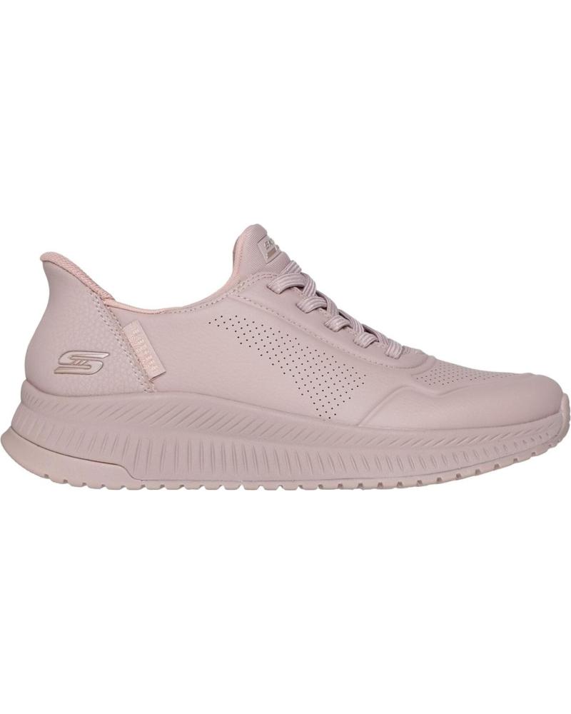 ZAPATILLAS SKECHERS SLIP-INS BOBS SQUAD CHAOS KEY LOOK ROSA MUJER ROSA