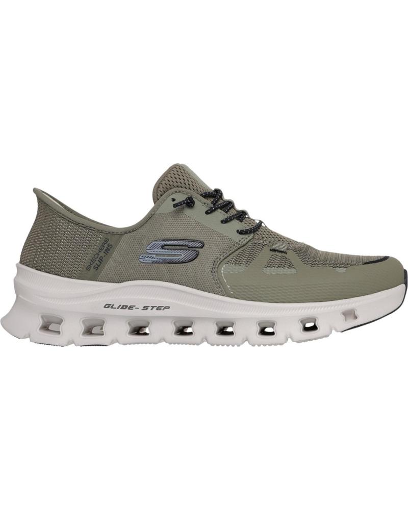 SKECHERS SLIP-INS GLIDE-STEP PRO HOMBRE ZAPATILLAS CASUALES KAKI