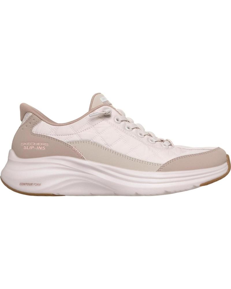 SKECHERS SLIP-INS VAPOR FOAM COZY FIT 177083 ZAPATILLAS CASUAL MUJER BEIG BEIG