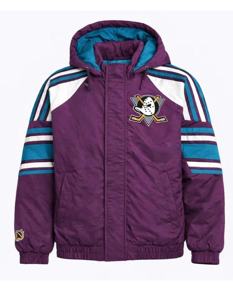 CHAQUETA BOMBER STARTER MIGHTY DUCKS NHL CON CAPUCHA 0