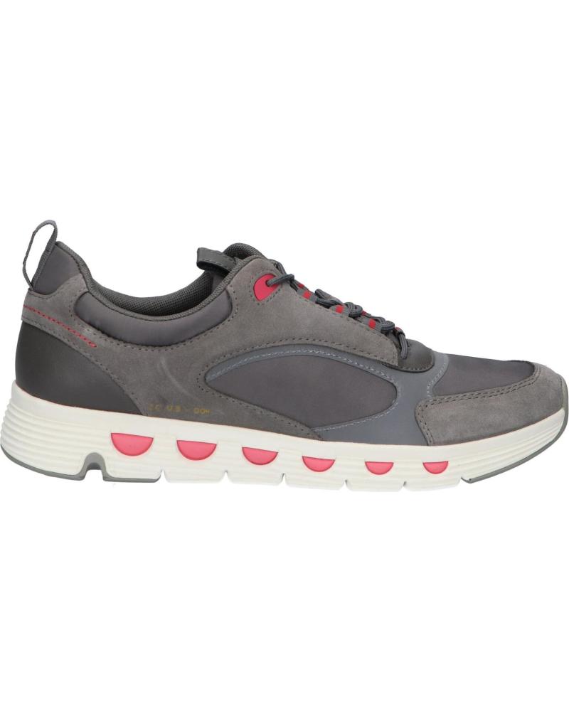 ZAPATILLAS CASUAL GEOX D SPHERIA ECUB HOMBRE GRIS OSCURO-CEREZA C9F7E DK GREY-CHERRY