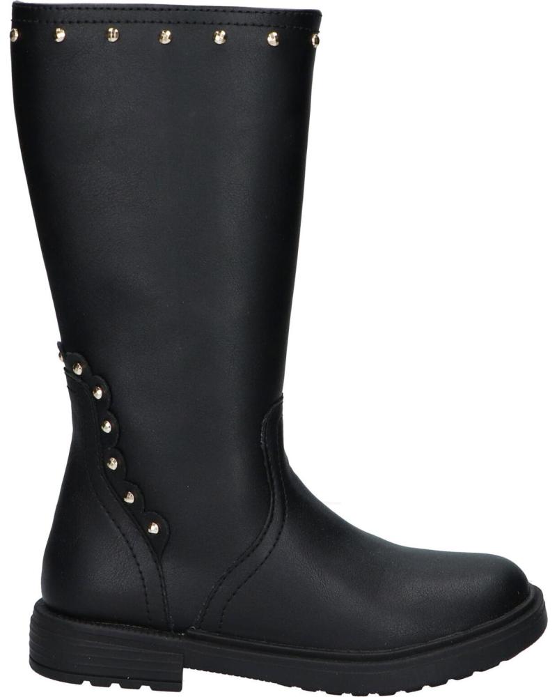 BOTAS GEOX J ECLAIR GIRL NIÑA NEGRAS TACHUELAS CREMALLERA C9999 BLACK