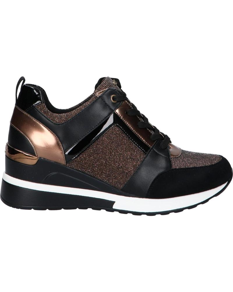 ZAPATILLAS CASUAL MUJER EXE EX2131 PU NEGRO BRONCE PU BLACK BRONZE