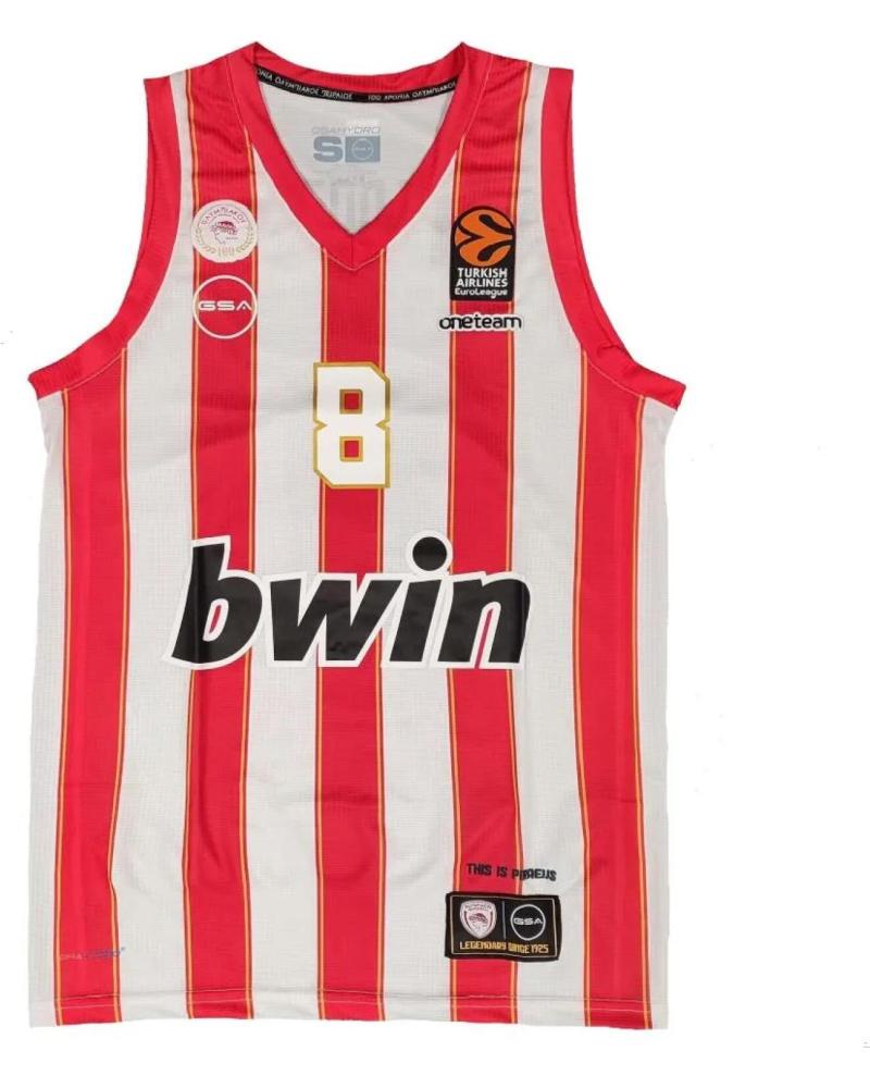 CAMISETA BALONCESTO GSA EVAN FOURNIER EUROLEAGUE OLYMPIACOS PRIMERA EQUIPACIÓN 1