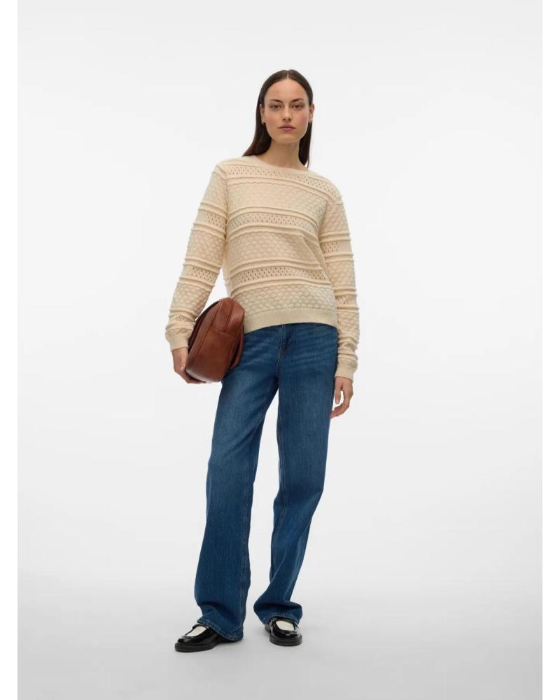 VERO MODA JERSEY CRUZADO MUJER 10331890 BEIG CLARO
