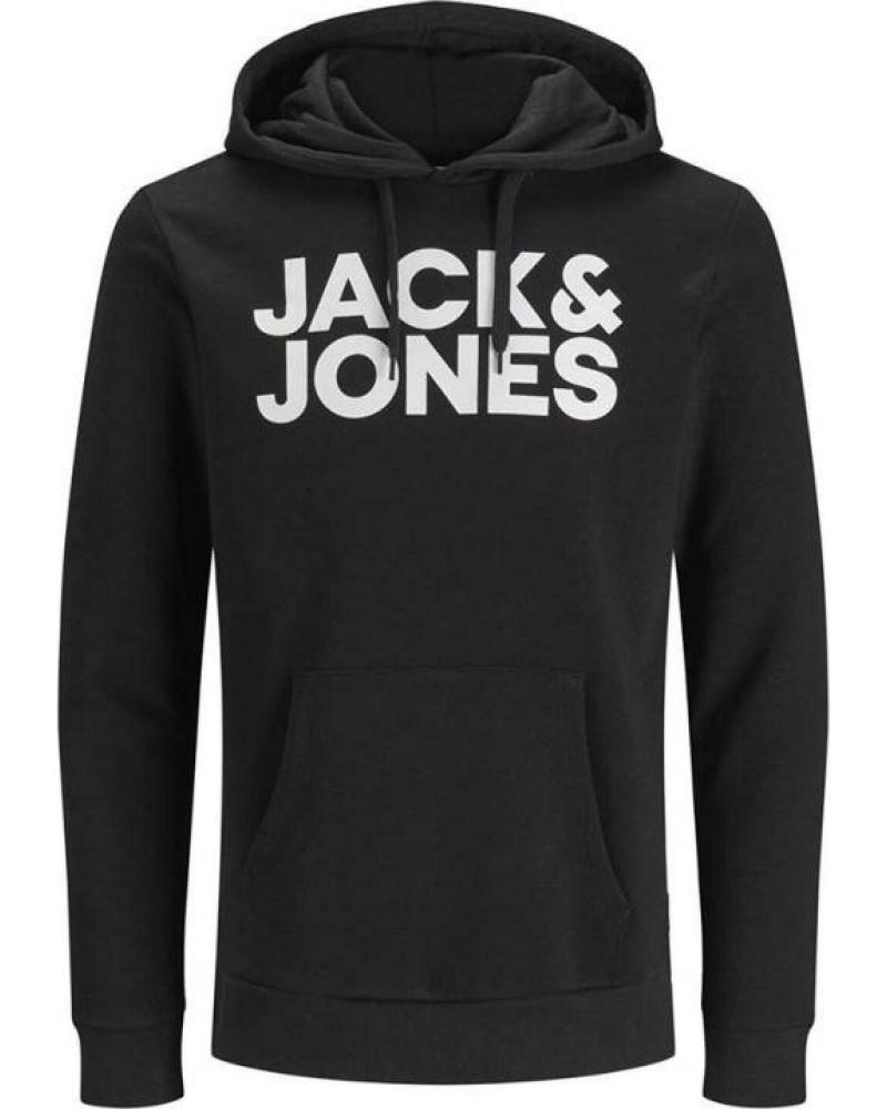 SUDADERA CON CAPUCHA JACK & JONES LOGO PARA HOMBRE NEGRO