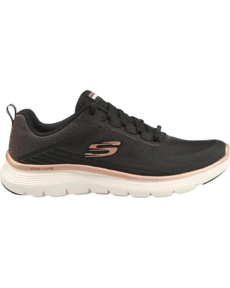SKECHERS FLEX APPEAL 5.0 ELEGANT GLOW ZAPATILLAS MUJER NEGRO NEGRO