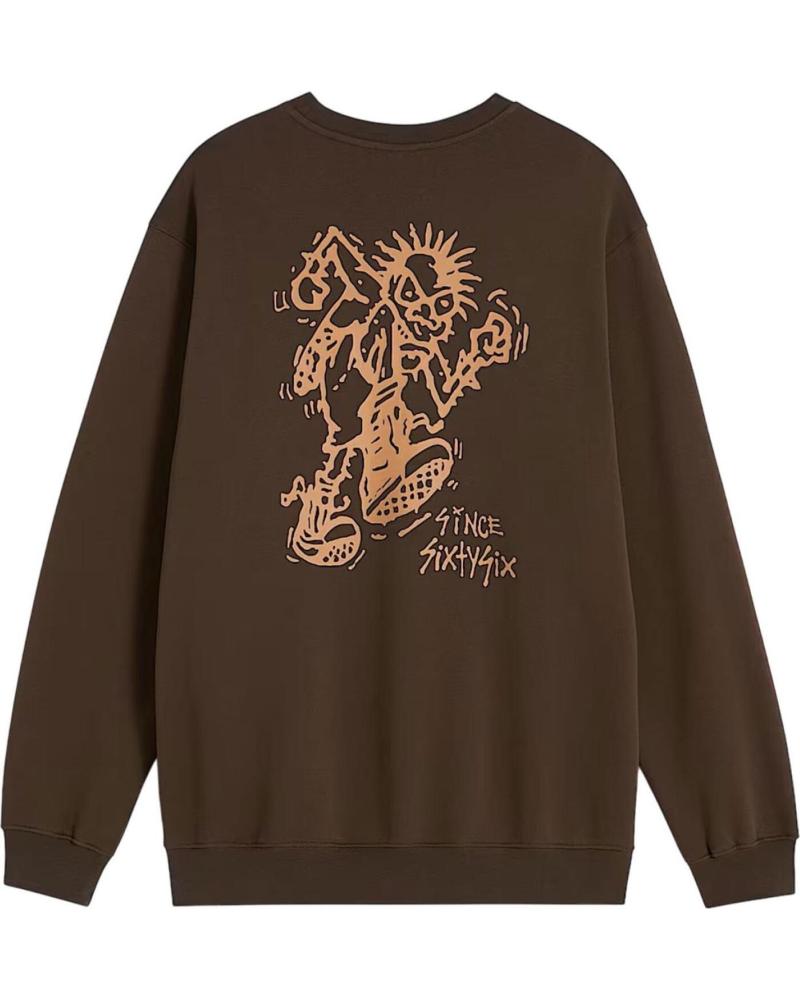 SUDADERA VANS STOMPER LOOSE FIT CREW COAL BROWN HOMBRE COAL BROWN