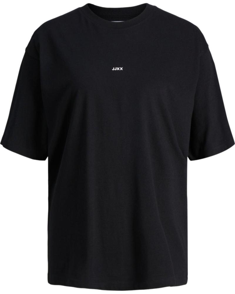 CAMISETA JACK & JONES JXANDREA ALGODÓN ORGÁNICO ESTAMPADA NEGRA NEGRO