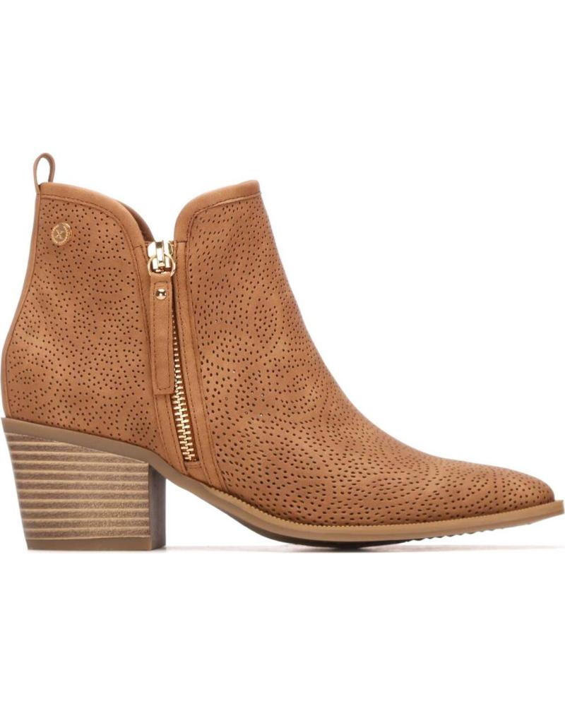 BOTAS XTI MODELO 145266 CAÑA BAJA MUJER TACÓN CAMEL CREMALLERA CAMEL