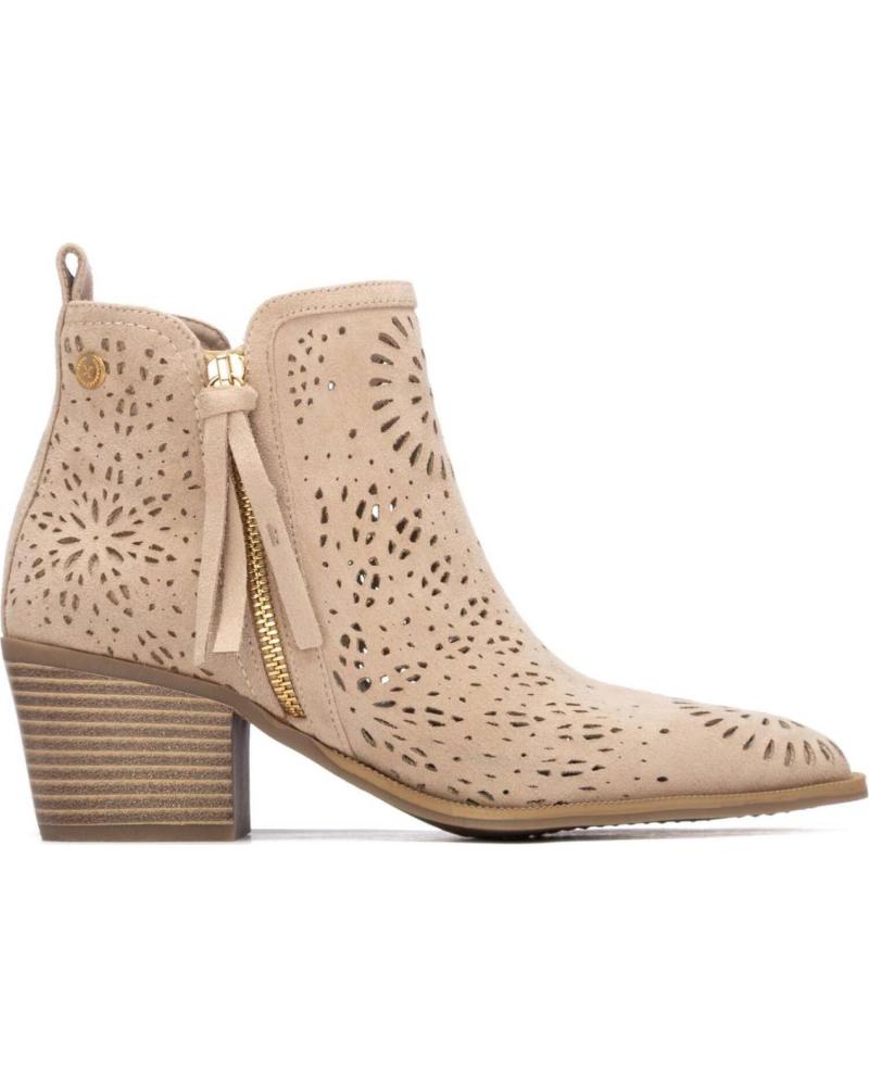 BOTÍN COWBOY XTI 145327 MUJER CON DETALLES CALADOS BEIGE BEIG