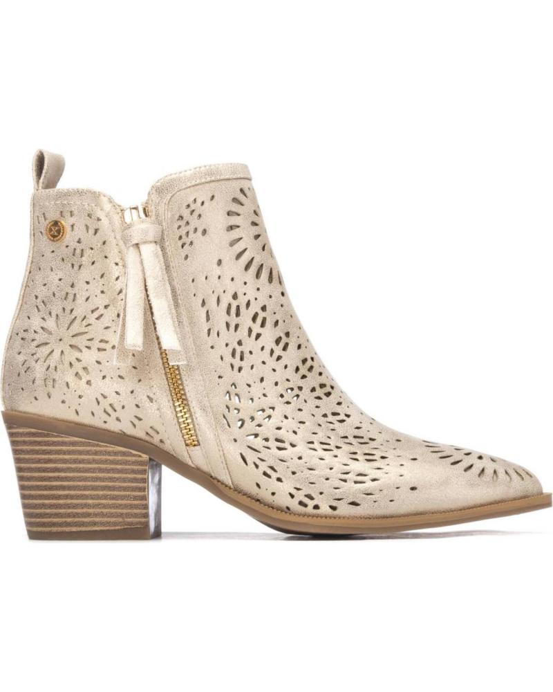 BOTÍN COWBOY XTI 145327 MUJER CON DETALLES CALADOS ORO ORO