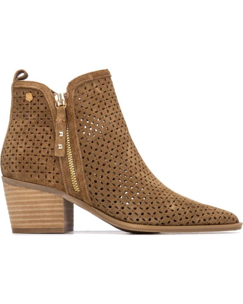 BOTAS CASUAL CARMELA 163107 MUJER CAMEL CON PERFORACIONES CAMEL