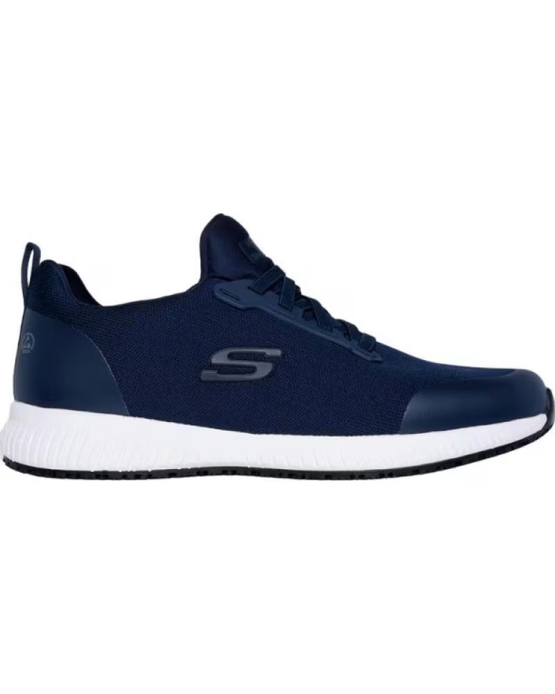 Zapatillas Skechers Work Squad Sr Myton 200051EC-NVY Hombre Azul Negro-gris Humo