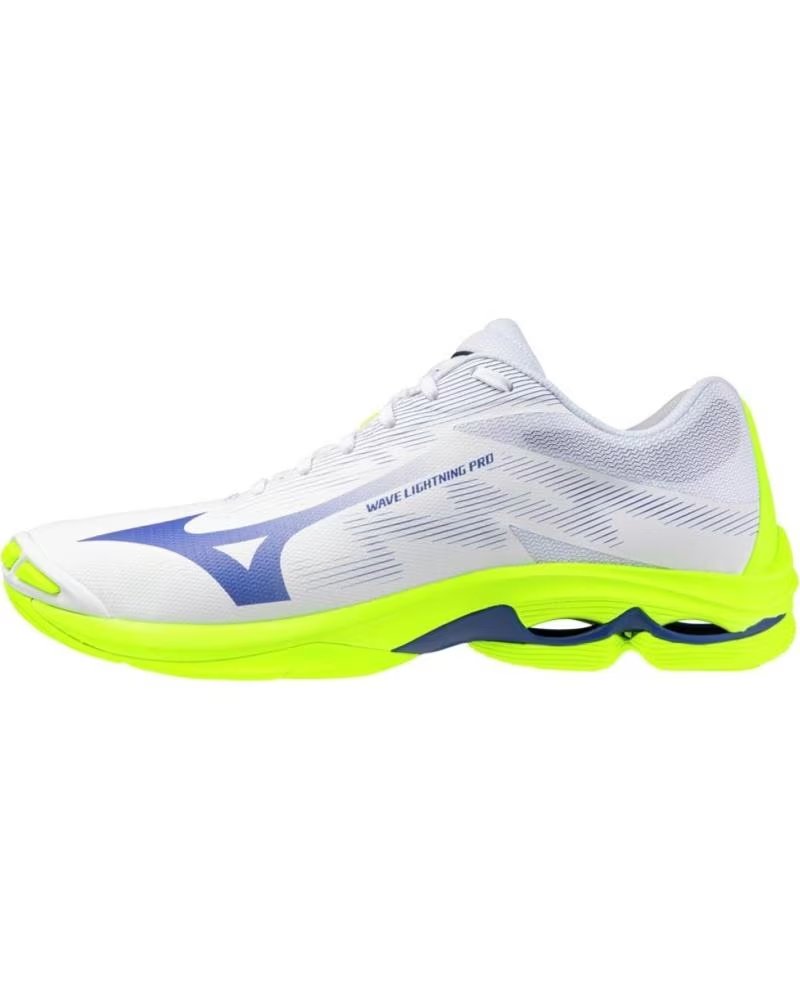 Mizuno Wave Lightning Pro V1GA266039 Zapatilla Deportiva Hombre Blanco Amarillo Blanco-amarillo