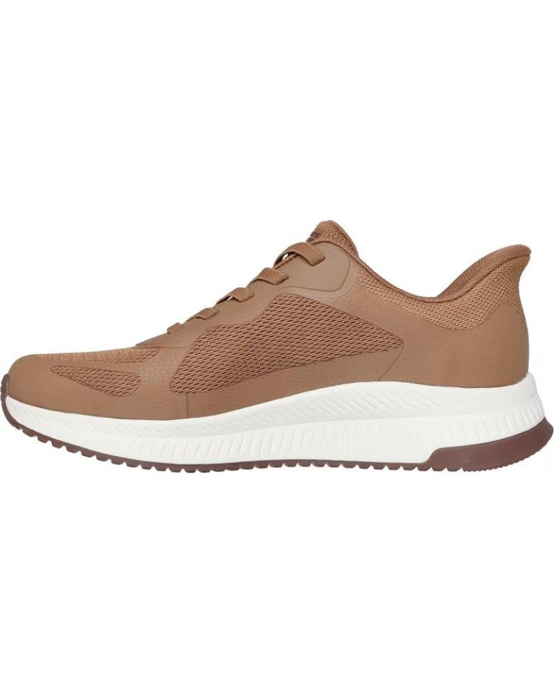 SKECHERS BOBS SQUAD 4 SLIP-INS ZAPATILLAS CASUAL HOMBRE MARRÓN MARRON