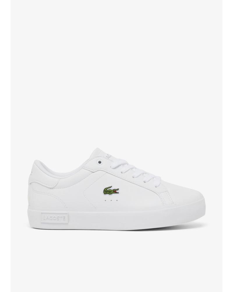 ZAPATILLAS LACOSTE POWERCOURT HOMBRE CUERO BLANCO BLANCO