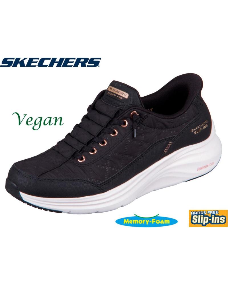 ZAPATILLAS SKECHERS 150413 SLIP-INS CONTOUR FOAM MUJER NEGRO NEGRO