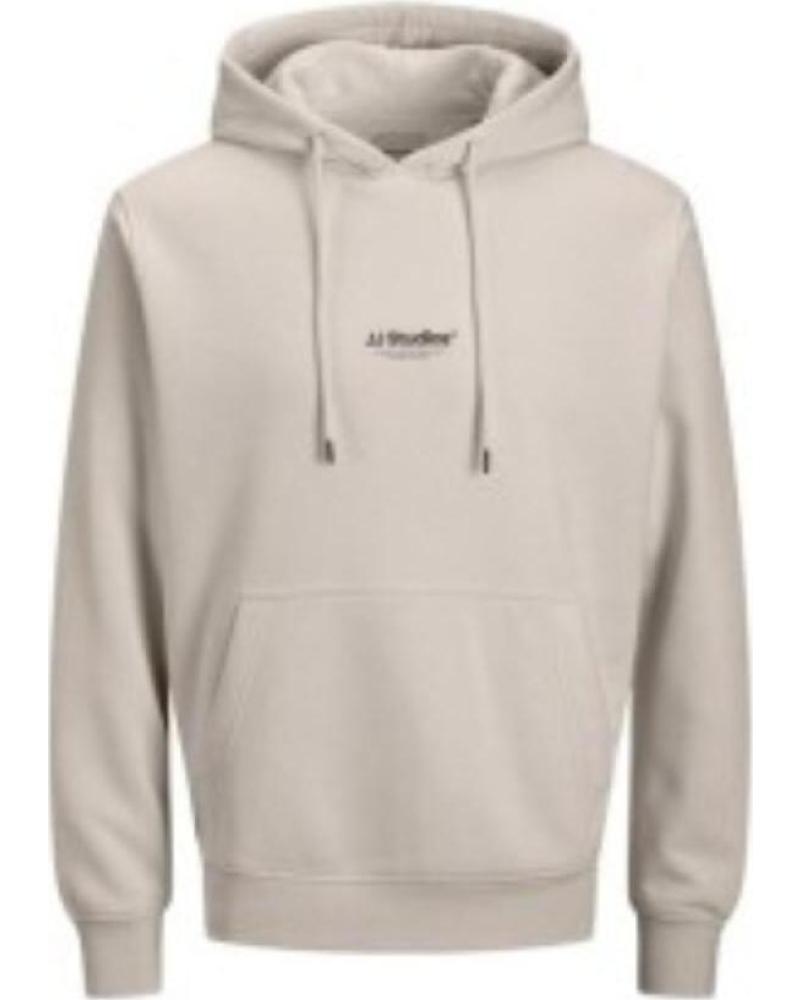 SUDADERA CON CAPUCHA JACK & JONES ESTAMPADA MOONBE BEIGE HOMBRE BEIGE