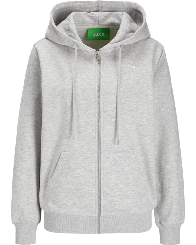 JACK AND JONES SUDADERA CON CAPUCHA Y CREMALLERA JXABBIE RLX MUJER GRIS GRIS