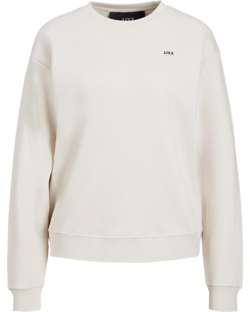 SUDADERA JACK & JONES JXABBIE RLX CREW MOONBEAM PARA MUJER BEIGE