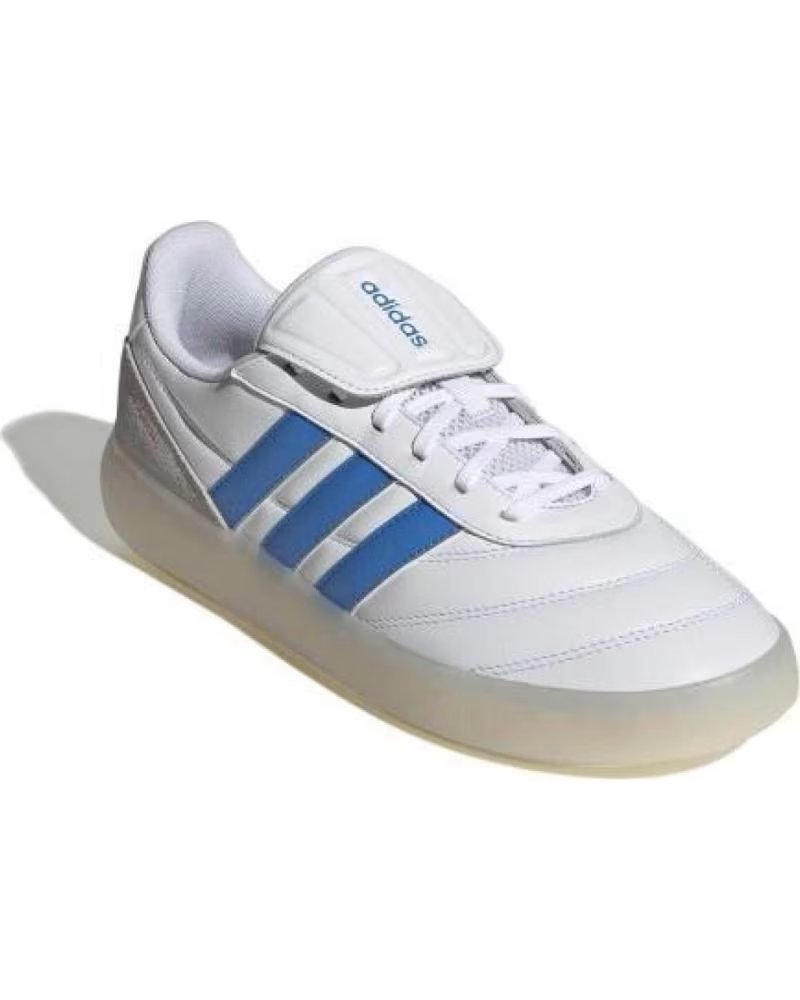 Zapatillas Fútbol Sala Adidas Barrera Mundial Blanco Rojo y Verde