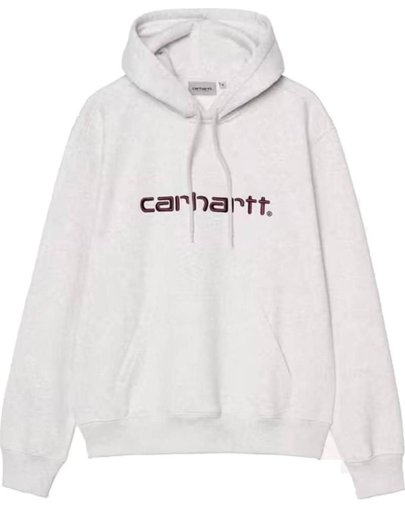 CARHARTT WIP SUDADERA HOODED CARHARTT SWEAT ASH HEATHER RONDU BURDEOS NAN
