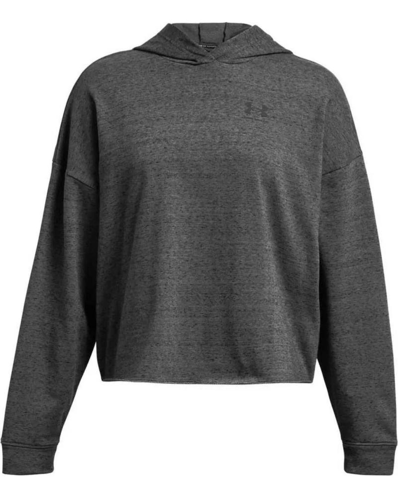 SUDADERA UNDER ARMOUR RIVAL TERRY MUJER 1382736 GRIS GRIS