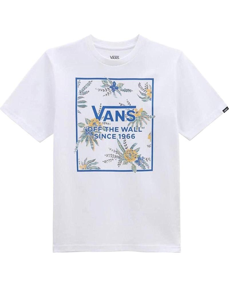 CAMISETA VANS CALIFORNIA CREW PARA NIÑOS BLANCO