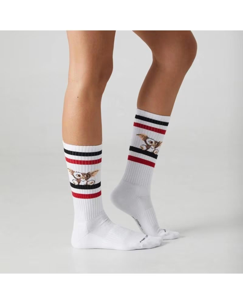 Calcetines Jimmy Lion Athletic Gremlins con Rayas Tricolor Blanco