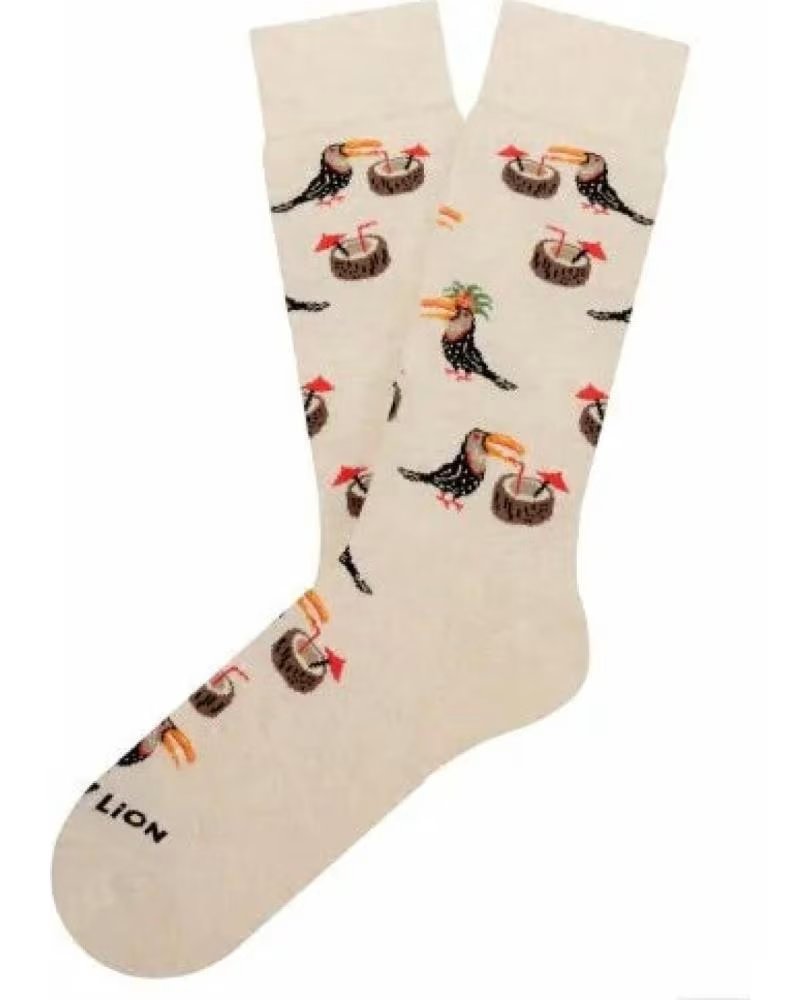Jimmy Lion Calcetines Tropical Toucan Beige