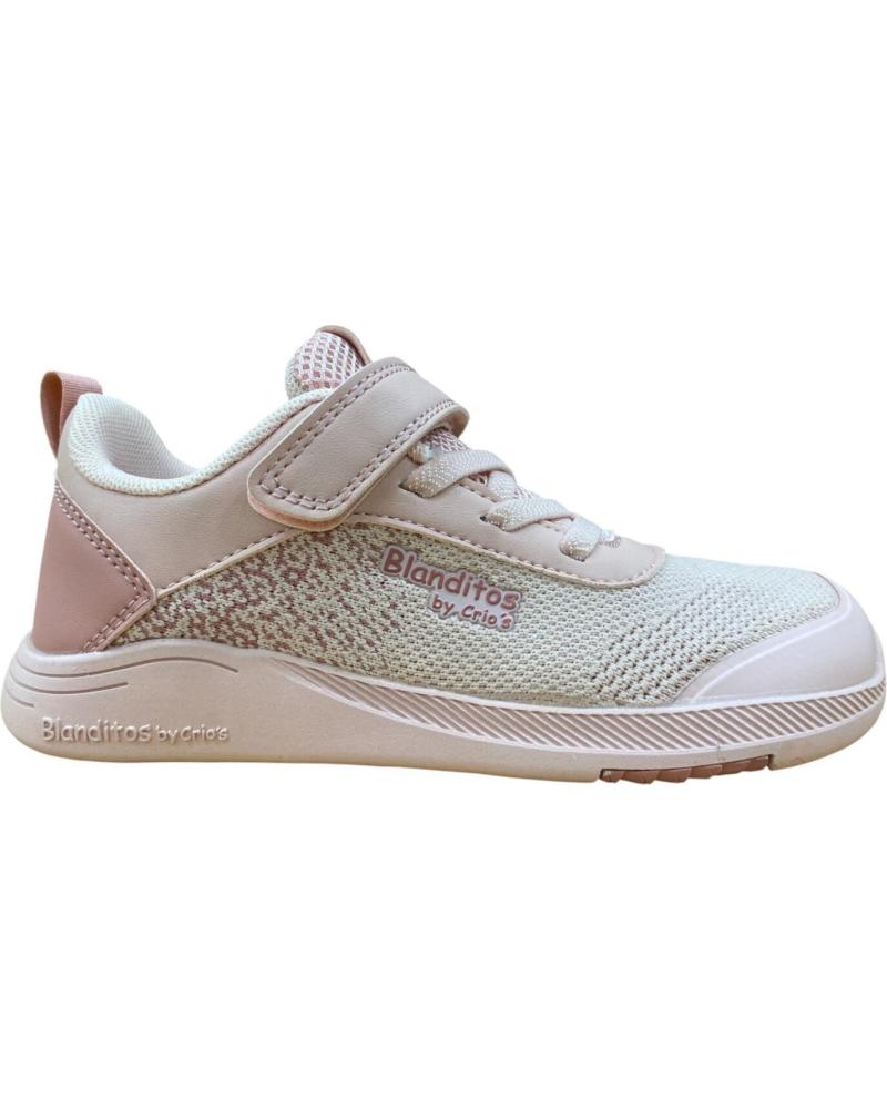 ZAPATILLAS CASUAL CRIOS VENUS NIÑA VELCRO ROSA ROSA