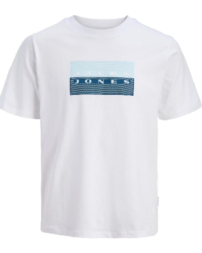 CAMISETA JACK & JONES JCOFUSION DOTS PRINT TEE SS CREW SN 1228 BLANCO