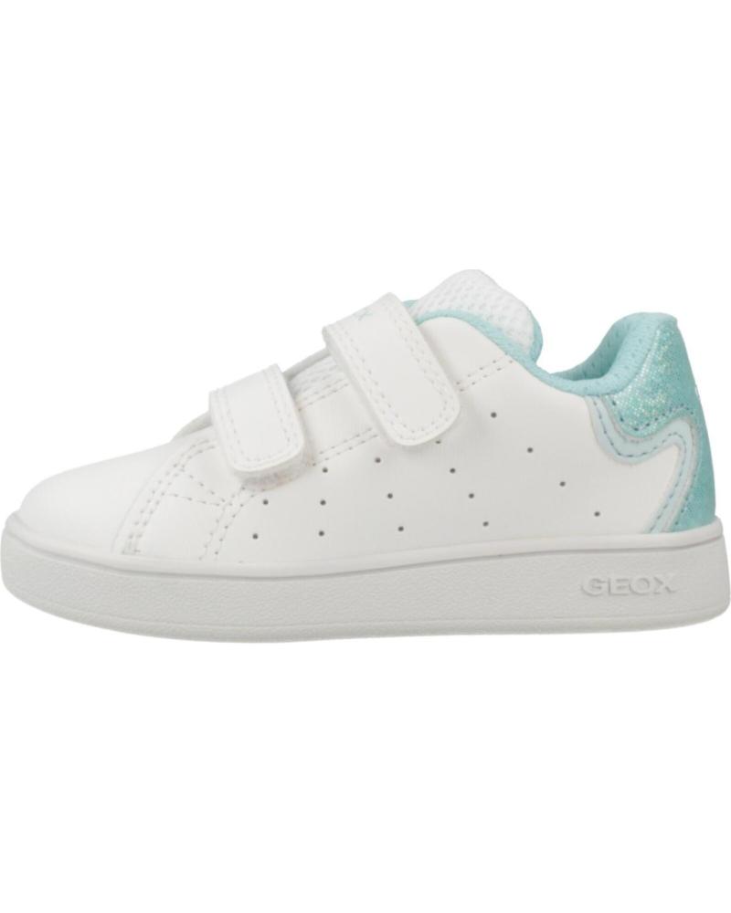 GEOX B ECLYPER GIRL ZAPATILLAS CASUAL NIÑA CIERRE VELCRO BLANCO C1393 C1393