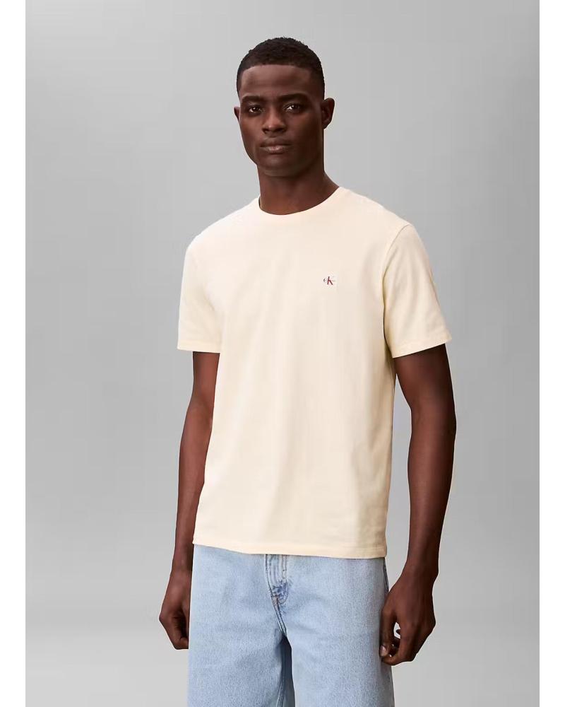 CALVIN KLEIN SS BADGE 30S JERSEY CLASSIC TEE CAMISETA LOGO HOMBRE AMARILLO