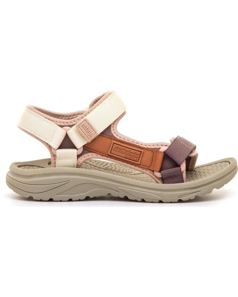 SANDALIAS 60804 CON CIERRE DE VELCRO EN NYLON Y NEOPRENE C59615 - - NYLON TEJA - NEOPRENE TAUPE