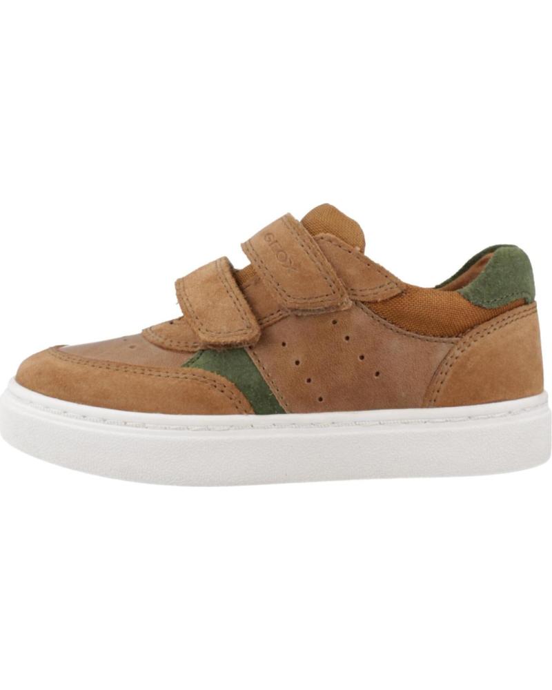 GEOX ZAPATILLAS CASUAL NASHIK BOY NIÑO CIERRE VELCRO MARRÓN C6636