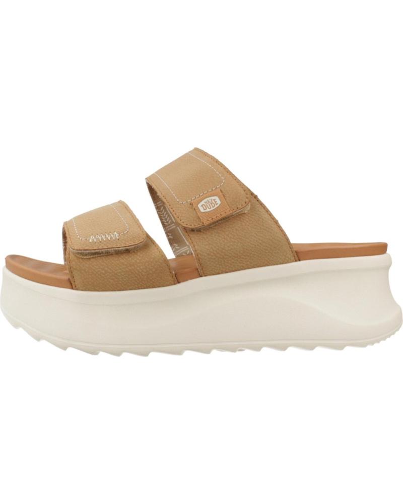 SANDALIAS HEY DUDE DELRAY SLIDE CLASSIC MUJER MARRÓN TAN TAN