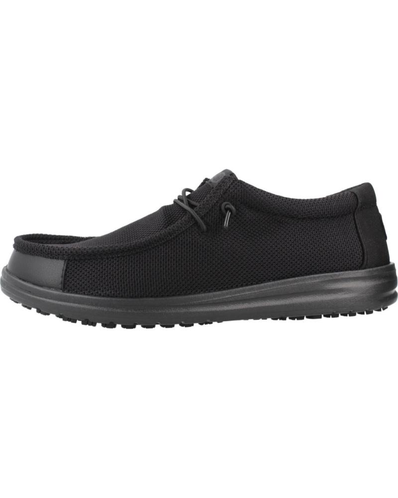 HEY DUDE WALLY WORK CE ZAPATILLAS CASUAL HOMBRE NEGRO BLACK