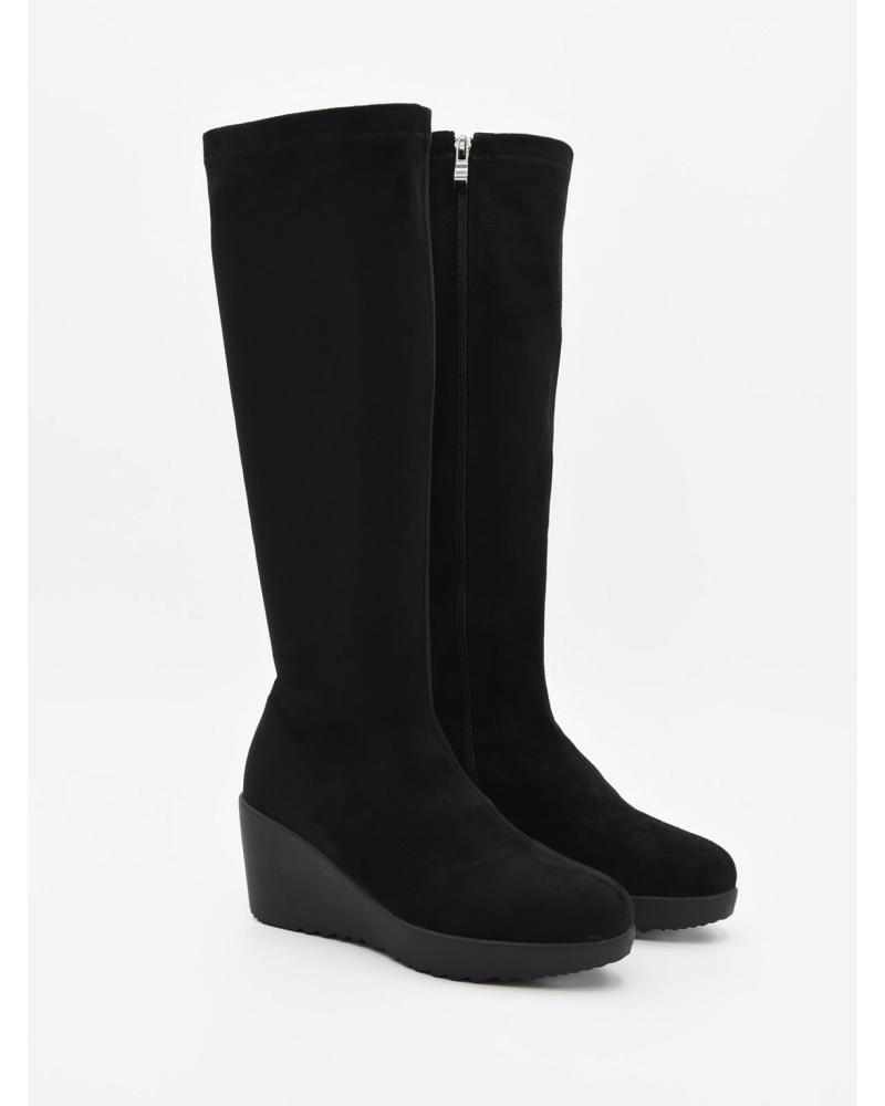 BOTAS DE CUÑA PURAPIEL BRO2 PARA MUJER BLACK